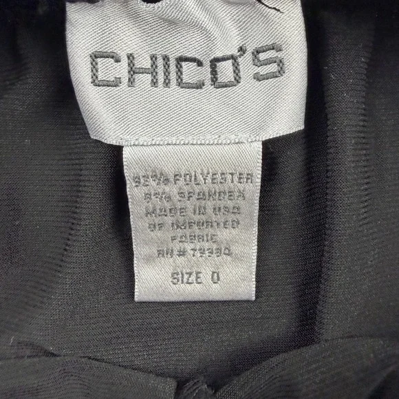 Chico's Maxi Skirt Women Size 0 Black Travelers Elastic Waist Flared Long - Picture 2 of 5